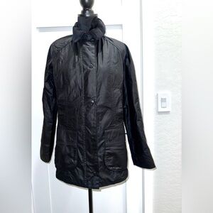 Barbour Beadnell Black Waxed Cotton Jacket 8US